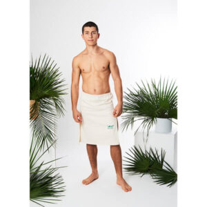 Kilt męski do sauny z gumką 100% bawełna OEKO-TEX Standard YEYE Made in Nature