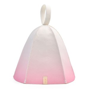 Czapka do sauny z wełny Gradient Różowa YEYE Made in Nature