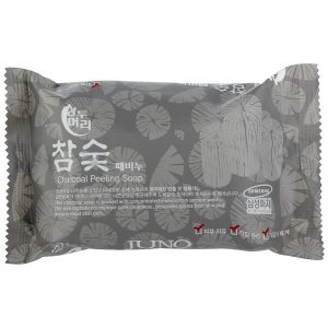 Mydło peelingujące z węglem drzewnym Juno 150g